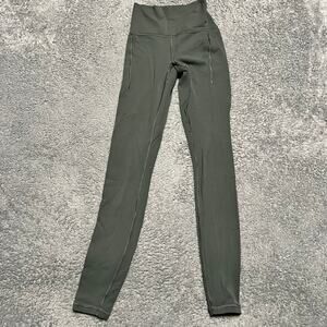 Athleta Leggings Pants Womens XXS Green Transecend Stash